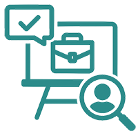 Ikona przedstawiająca szkolnego doradcę zawodowego